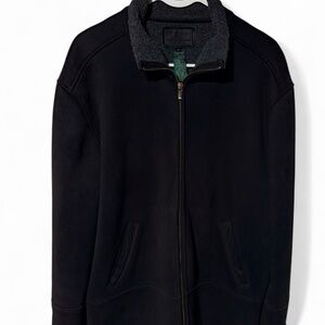Ralph Lauren Black Label Jacket Black Faux Suede – Sherpa Lined (Men’s XL)